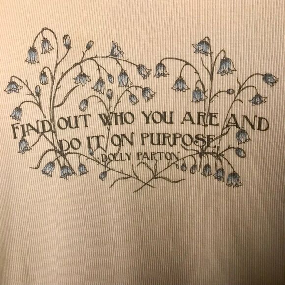 AE Dolly Parton Baby Doll Ribbed Band Tee L - Picture 2 of 7